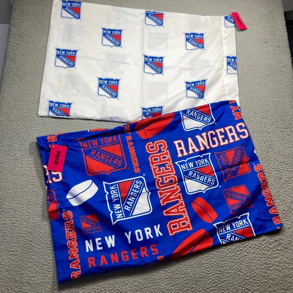 New York Rangers Hockey Comforter Set NEW Twin Blue‎ NHL 5 Piece Logo Print